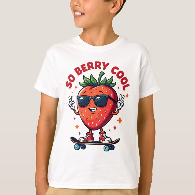 So Berry Cool Fruit Lover Strawberry Season T-Shirt (Front)