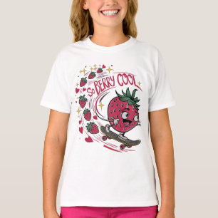 So Berry cool Sweet Strawberry on a skateboard T-Shirt