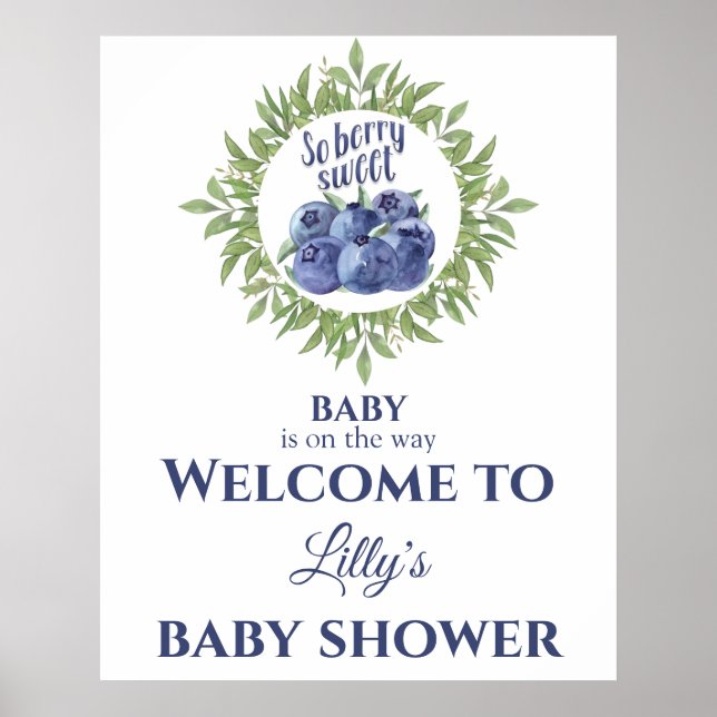 So berry sweet Baby Shower Welcome Sign (Front)