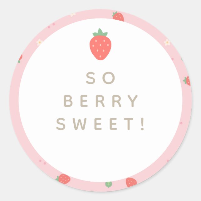 So Berry Sweet! Strawberry Gift Tags (Front)