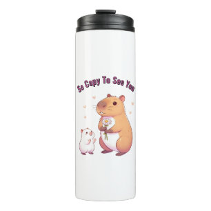 So Capy To See You – Cute Capybara Art  Thermal Tumbler