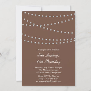 So Chic Pearls Birthday Invitation