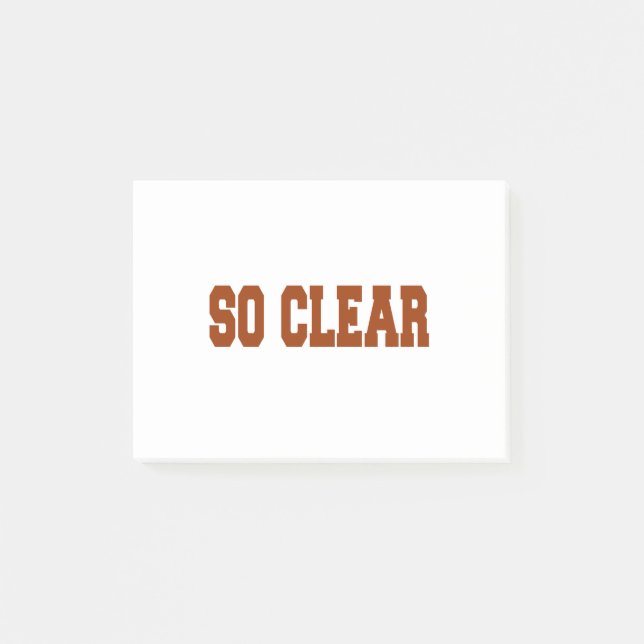 so clear post-it notes (Front)