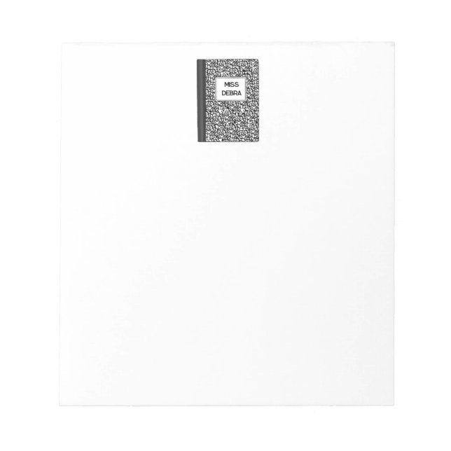 So Composed Personalised Teacher Notepad (Front)