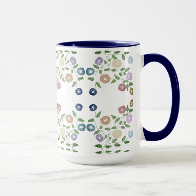 So Cute A Flowered Mug With Blue (Right)