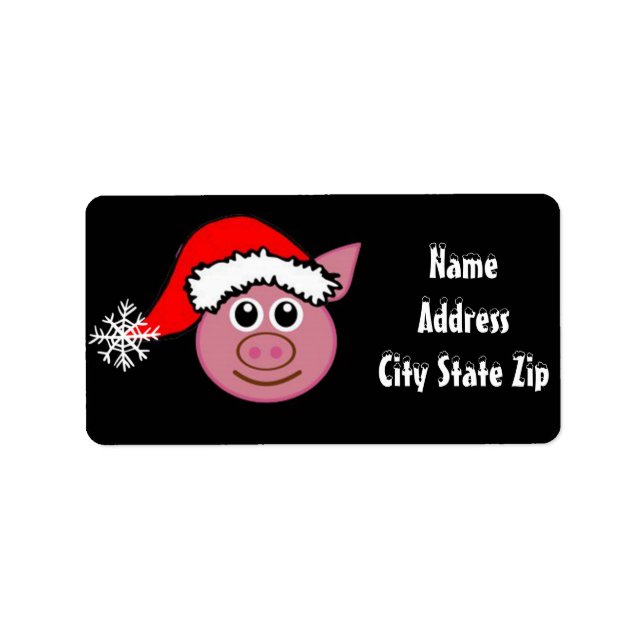 *SO CUTE CHRISTMAS PIGGY " with *SNOW FONT* LABEL (Front)