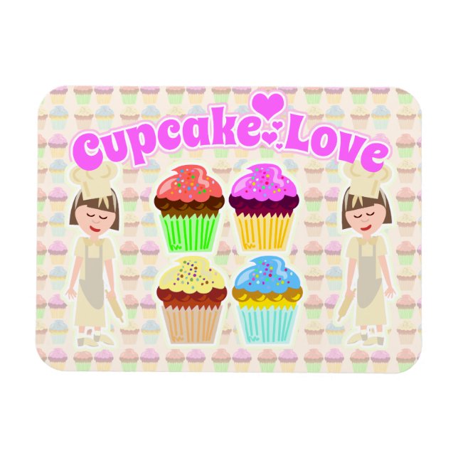 So Cute Cupcake Design Magnet (Horizontal)