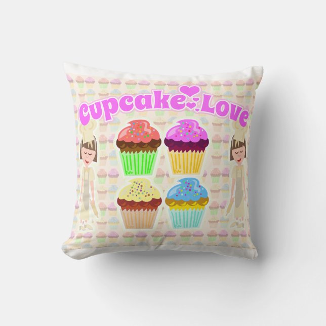 So Cute Cupcake Love Too Cushion (Front)