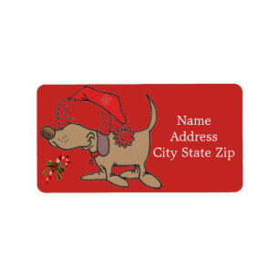*SO CUTE DOG-GONE CHRISTMAS " ADDRESS LABEL