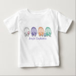 So Cute Elephant T-Shirt<br><div class="desc">Adorable line up of elephants to please a young one! Personalise this shirt for your special child. It makes a wonderful baby gift, baby shower gift or birthday surprise!</div>