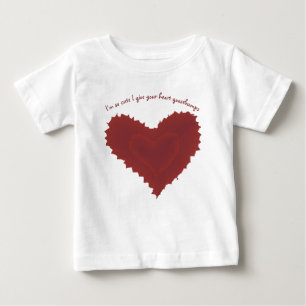 So Cute Heart Goosebumps Dark Red Textured Heart   Baby T-Shirt