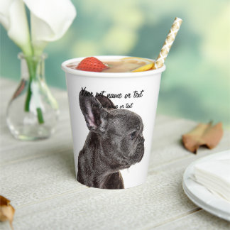 So Cute Puppy French Bulldog Paper Cups