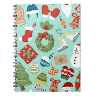 So Cute Santa Claus Christmas Sweets Personalised Notebook
