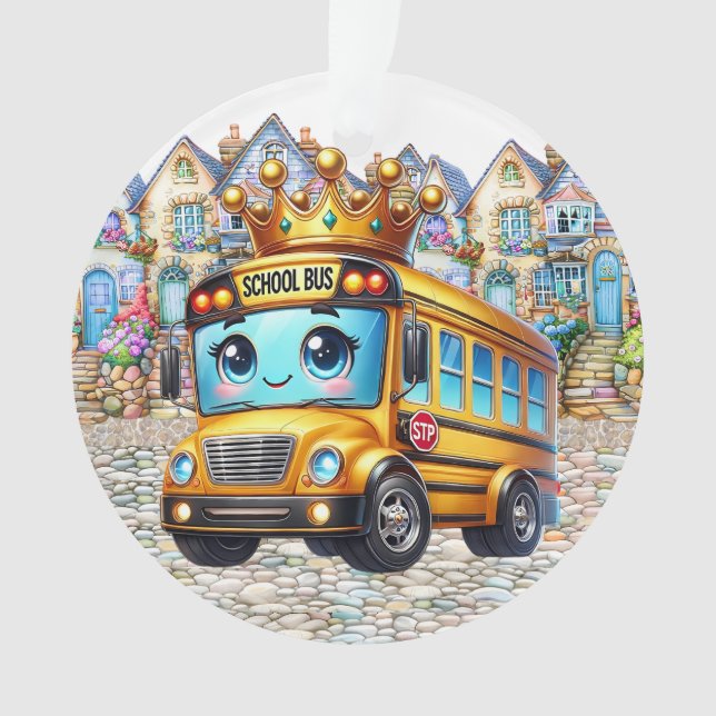 SO CUTE School Bus  Ornament (Front)