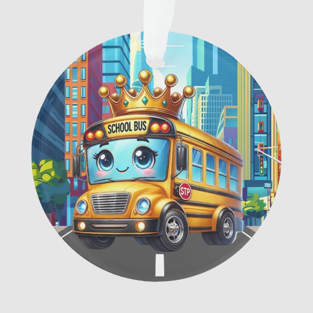 SO CUTE School Bus  Ornament (Front)