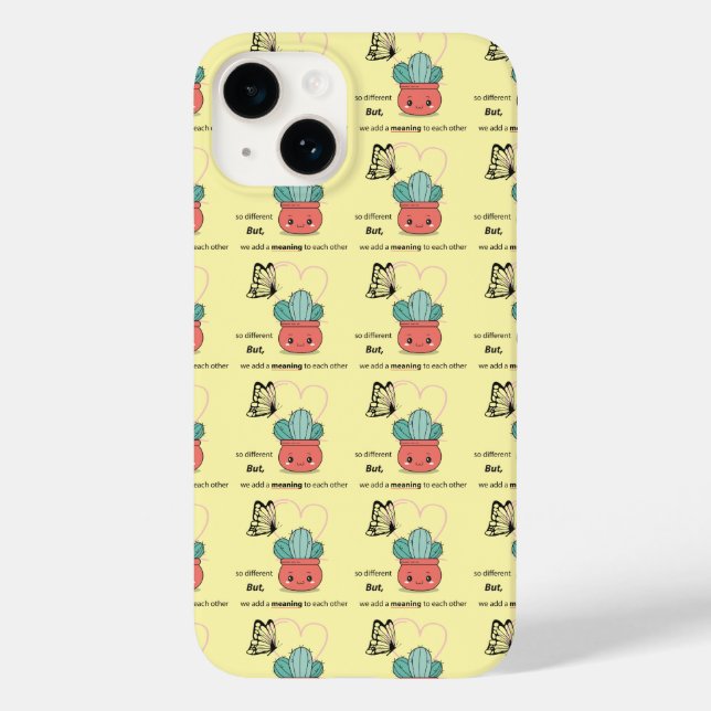 So Different , Perfect Together – Cute Love Couple Case-Mate iPhone Case (Back)
