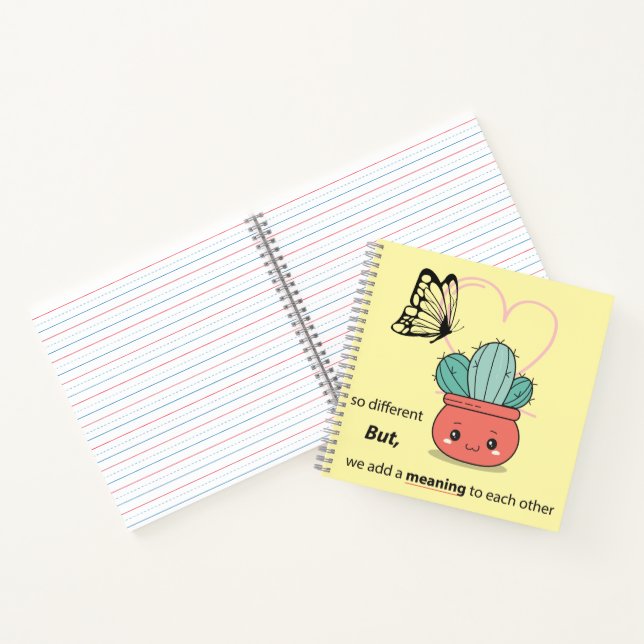 So Different , Perfect Together – Cute Love Couple Notebook (Inside)
