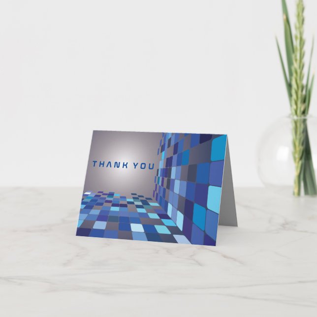 SO DIGITAL Bar Bat Mitzvah Folded Thank You Card (Front)
