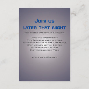 SO DIGITAL Bar Bat Mitzvah Smaller Party Card
