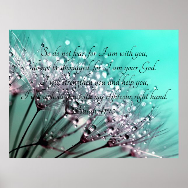 So Do Not Fear Isaiah 41:10 Bible Verse  Poster (Front)