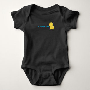 So Ducking Cute Watercolor Rubber Duck Baby Bodysuit