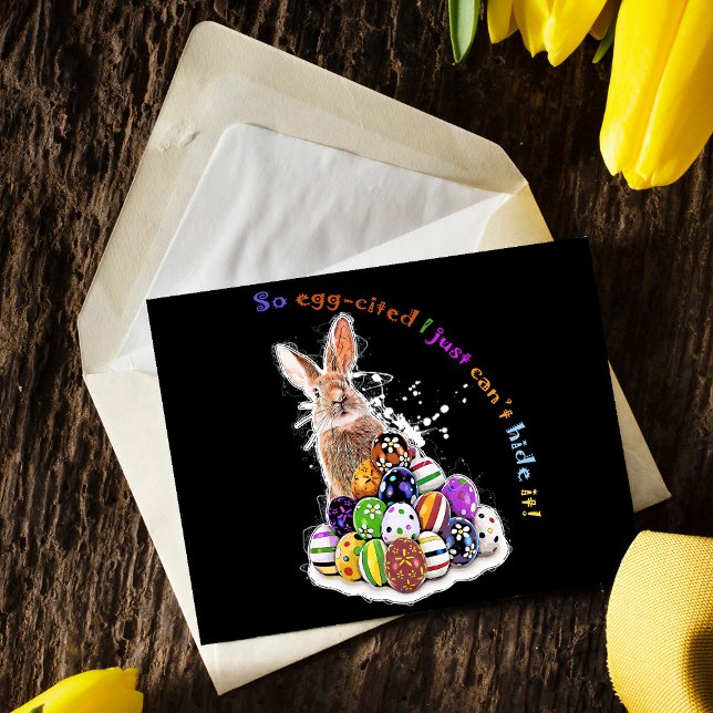 So egg-cited I just can’t hide it!  Postcard (So egg-cited I just can’t hide it! Postcard)