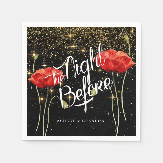 So Elegant Sparkly The Night Before Napkins (Front)