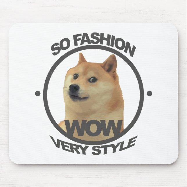 So Fashion, So Doge Mouse Mat (Front)