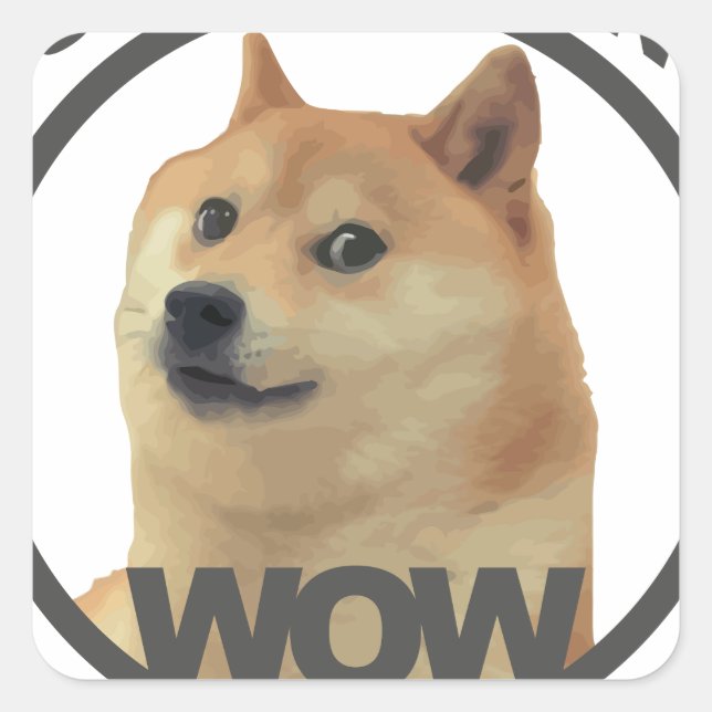 So Fashion, So Doge Square Sticker (Front)