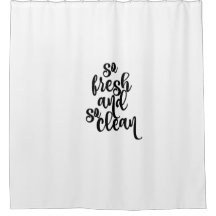 So Fresh So Clean Personalised Shower Curtain