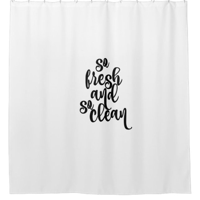 So Fresh So Clean Personalised Shower Curtain (Front)