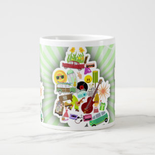So Fun Retro Collage Too Large Coffee Mug