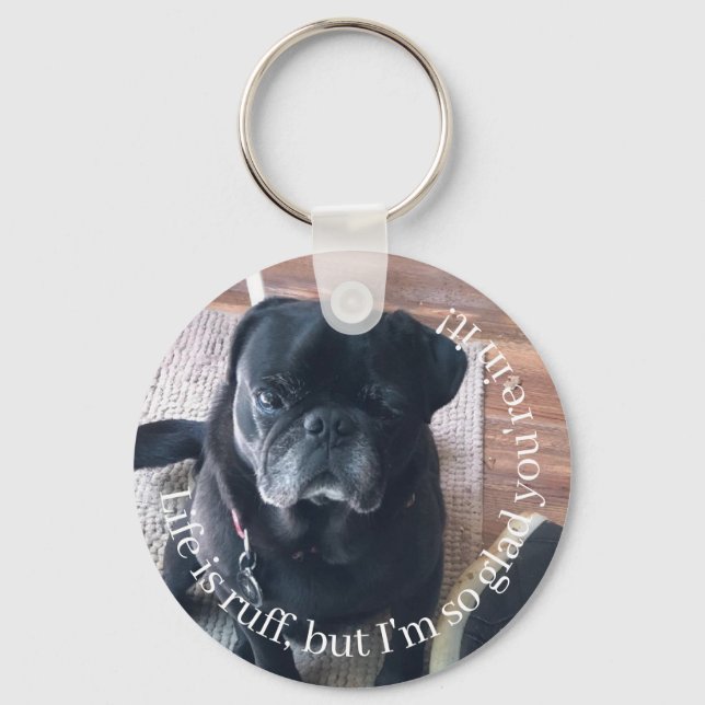 So Glad You're in my Life Customisable Photo Key Ring (Front)