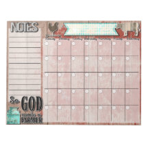 So God Make A Farmer Desk Calendar Notepad