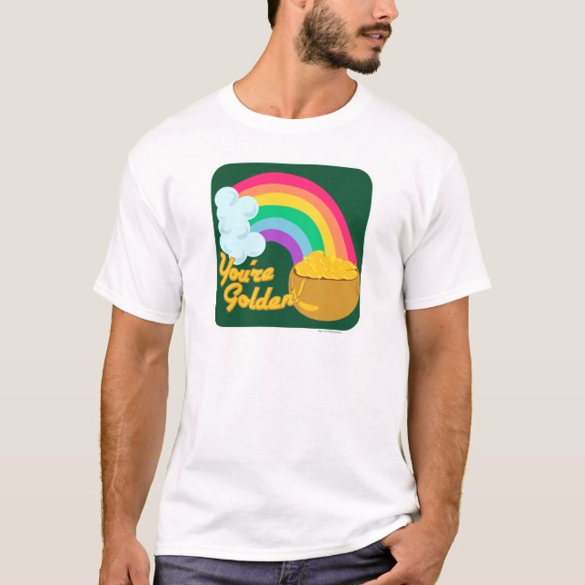 So Golden Pot of Gold Cartoon T-Shirt (Front)