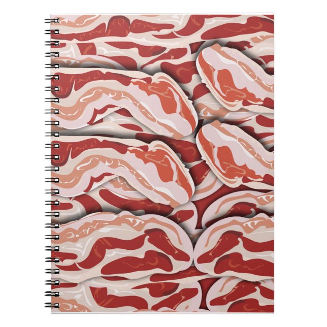 So Good Fun Epic Illustrated Bacon Pattern Design Notebook (Front)