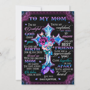 So Grateful God Chose You To Give Me Birth-To Mum  Invitation
