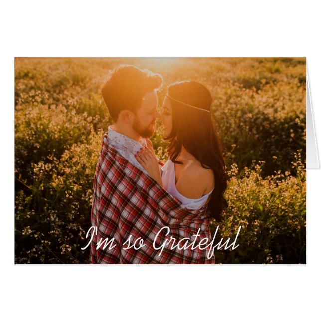 So Grateful, I found you, Romantic Couple's Card (Front Horizontal)