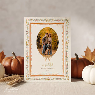 So Grateful Thanksgiving Family Photo Card