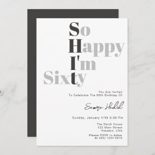 So Happy I'm FIFTY 50th Birthday Party  Invitation