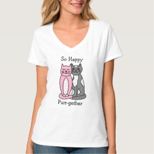 So Happy Purr-gether Cute Cat Pun T-Shirt
