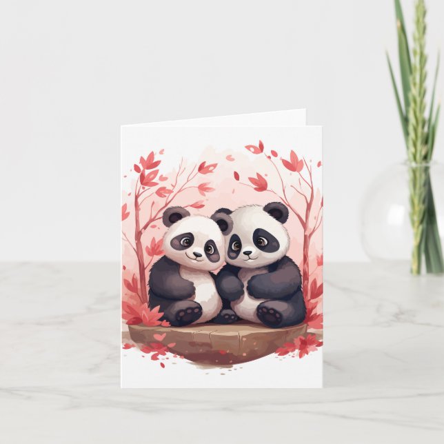 So Happy Together Panda pair  Card (Front)
