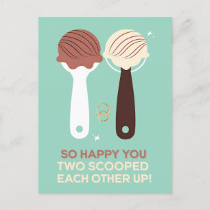 So Happy You Two Scooped Each Other Up Ice Cream Postcard