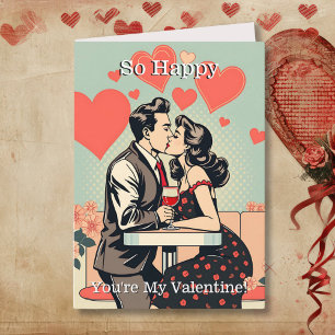 So Happy You're my Valentine Pop Art Card