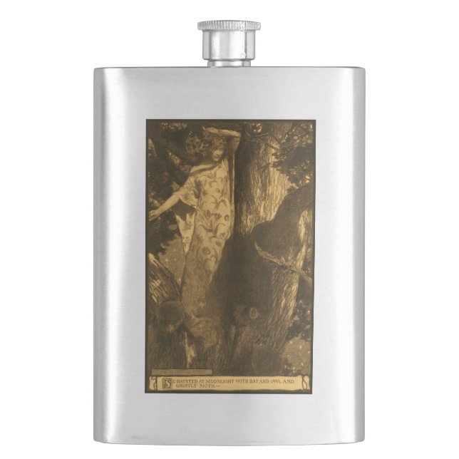So haunted Moonlight Guardians of the Night Hip Flask (Front)