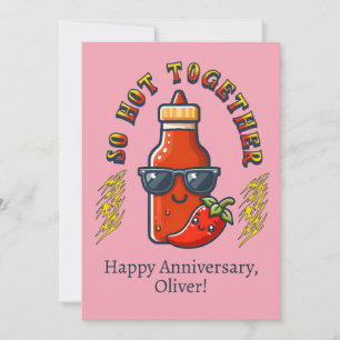 So Hot Together Hot Sauce Spicy Anniversary Holiday Card