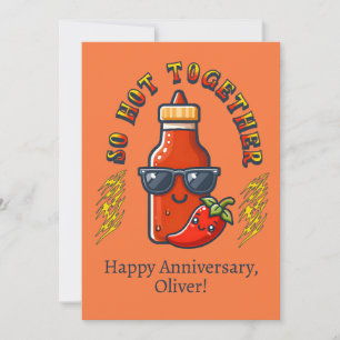 So Hot Together Hot Sauce Spicy Card
