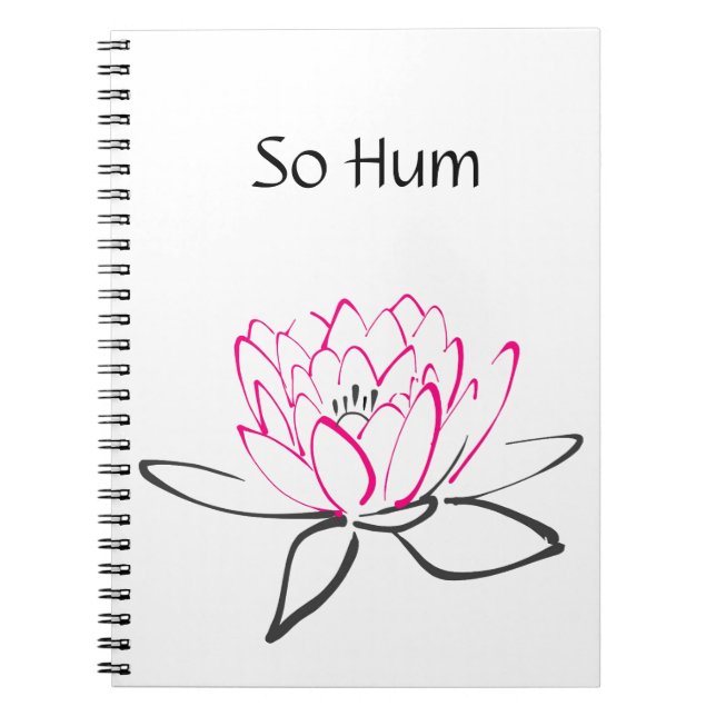 So Hum Pink Black Lotus Journal (Front)