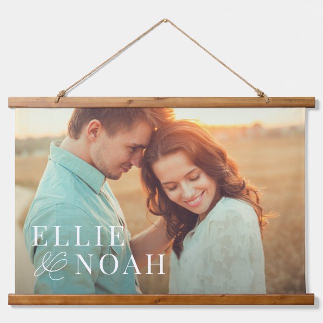 So In Love Couple Photo Wall Tapestry (Front)