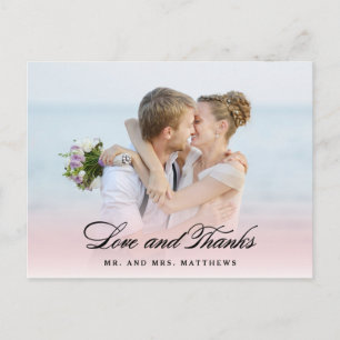So in Love Wedding Thank You Photo Postcard